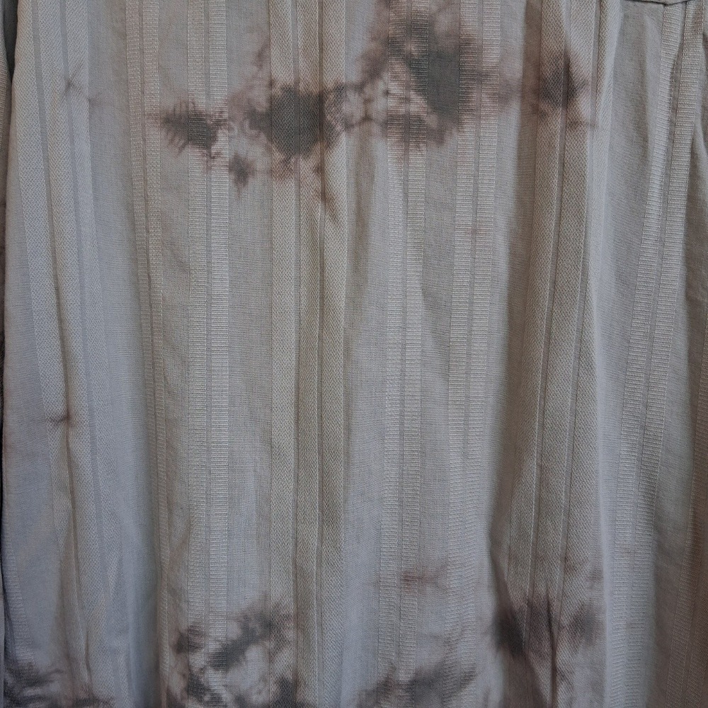 Decree Taupe Tie Dye W/ Embroidered Accent LS Button Down Western Shirt EUC - Picture 8 of 15